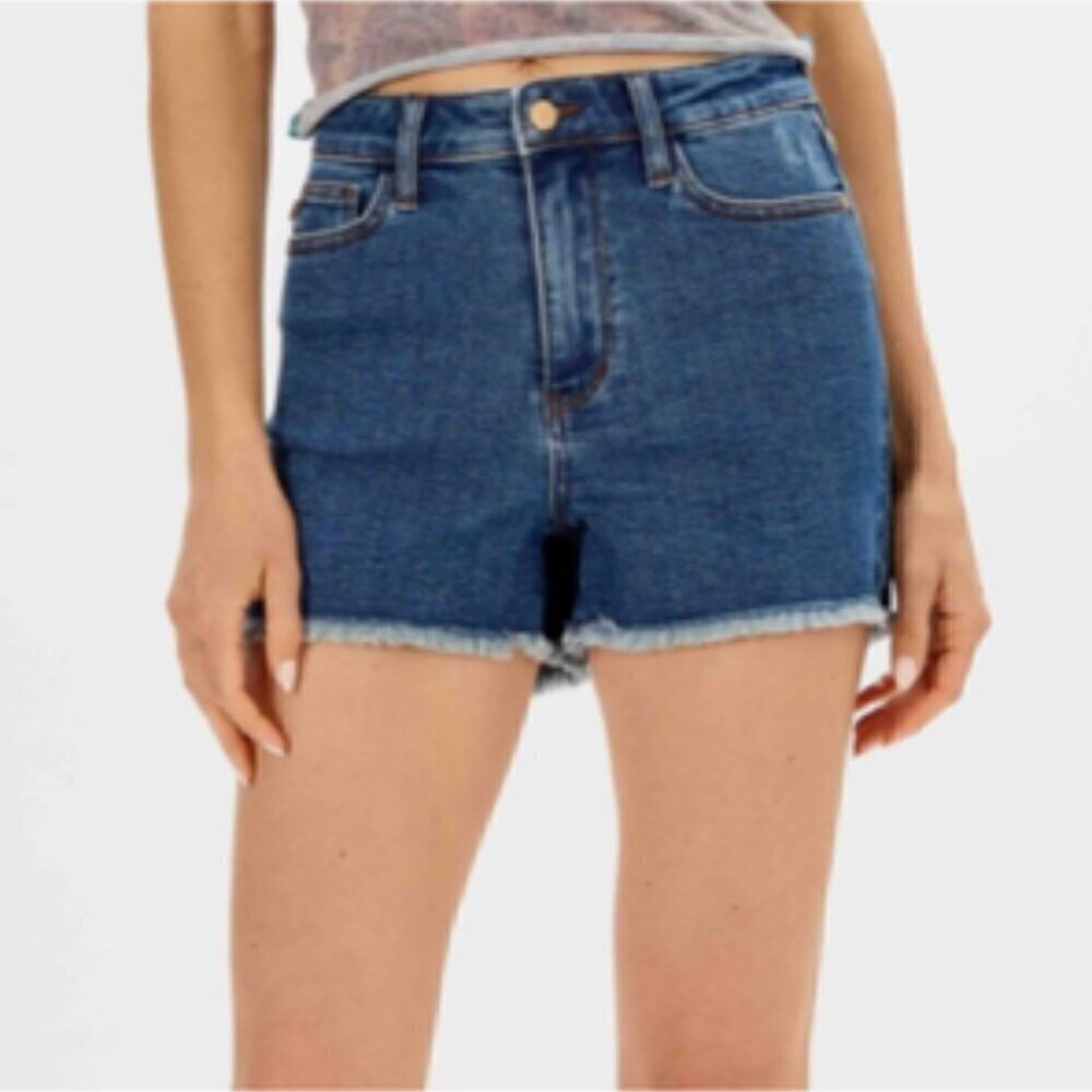 New NWT Judy Blue Plus Size High Rise Denim Shorts Style# JB150176 1XL